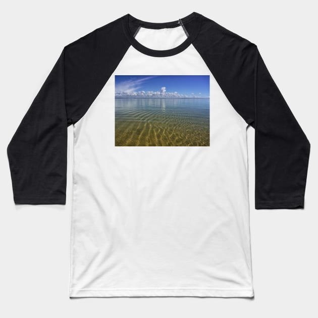 Underwater Ripples Baseball T-Shirt by krepsher